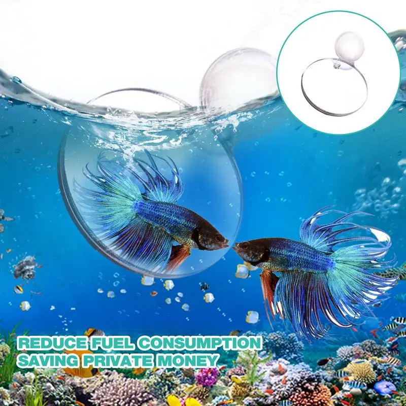 Floating Betta Exercise Mirror Round Amusing Fishbowl Mirror For Betta Fish Exercise For Home Living Room Aquarium Fish fish tank ornaments,fish tank decorations,aquarium ornaments