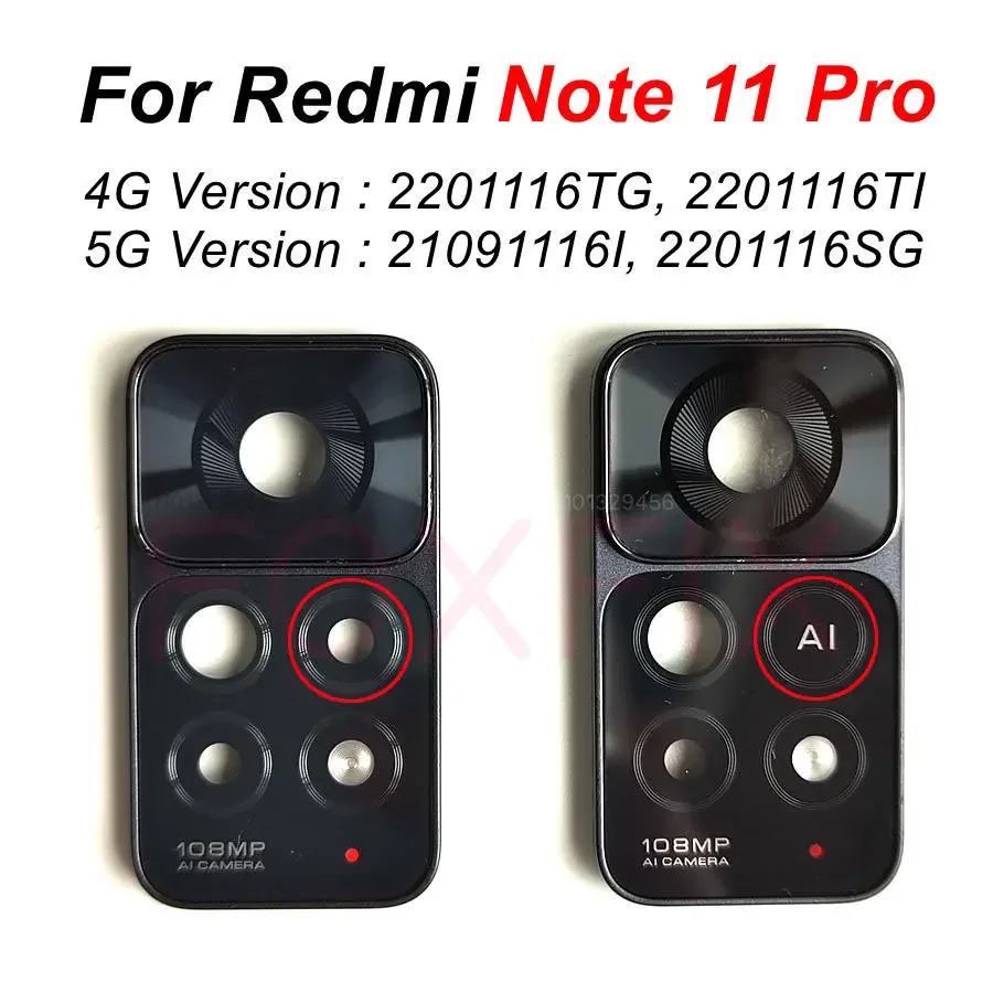 Back Camera Glass For Xiaomi Redmi Note 11 Pro 5G Rear Camera Lens