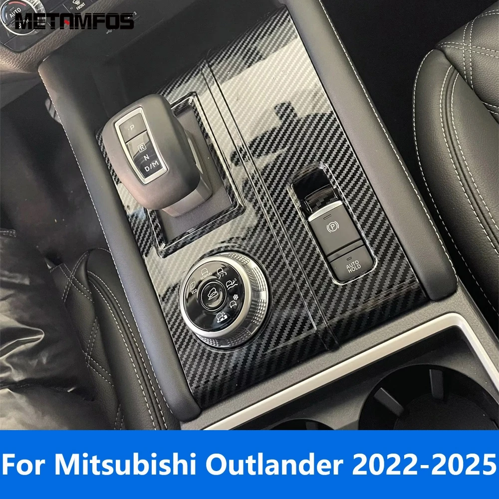 

Car Accessories For Mitsubishi Outlander 2022 2023 2024 2025 Interior Carbon Fiber Gear Shift Box Cover Trim Handbrake Frame
