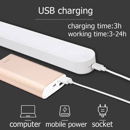 LED 테이블 램프 USB 충전 책 조명, 마그네틱 사무실 공부 독서등, 원격 제어 침대 옆 램프, 터치 야간 조명 5