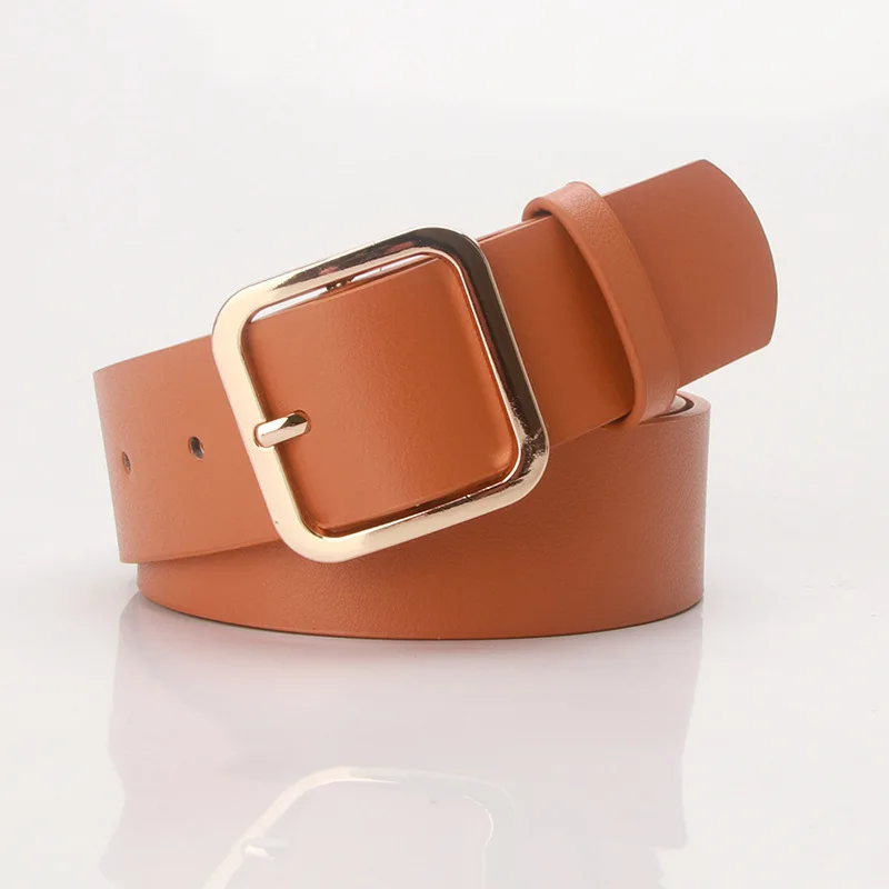 

Women's Trousers Belt Vintage Pin Buckle Belts Fashion Trend High Quality Working Belt Solid Color Waistband Brand Ladies DT144