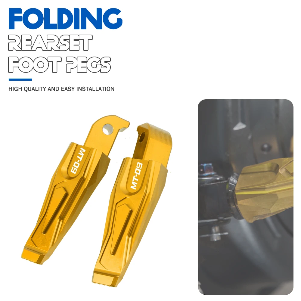 

FZ-09 MT-09 Motorcycle Footpegs Rear Passenger Footrest FOR YAMAHA MT 09 FZ 09 2013 2014 2015 2016 2017 2018 2019 2020 2021 2022