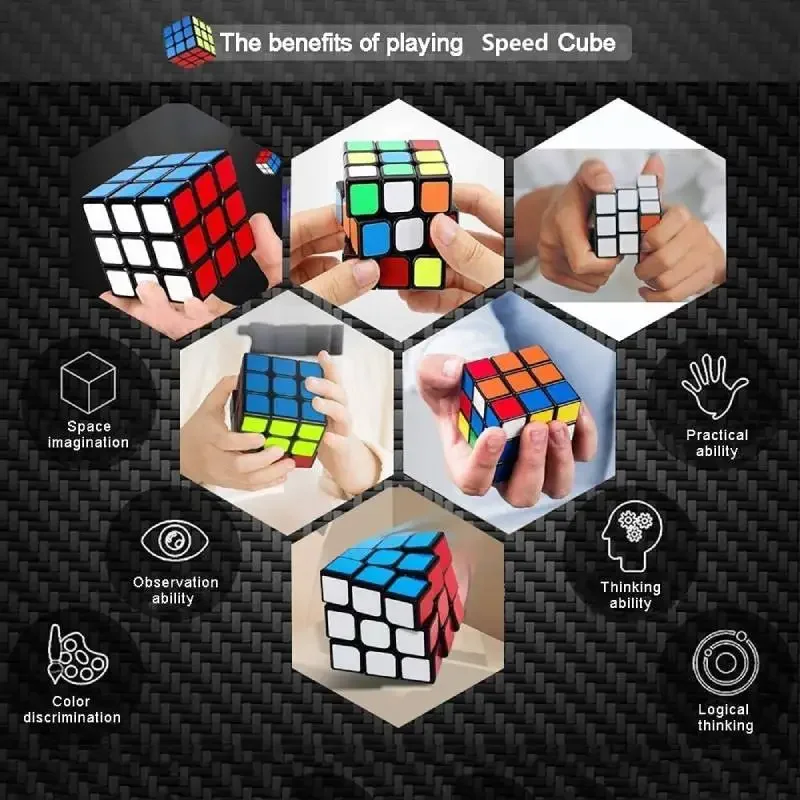 Speed Cube 3x3 Professional Brain Teaser Educational Puzzle Toy_voghion.com