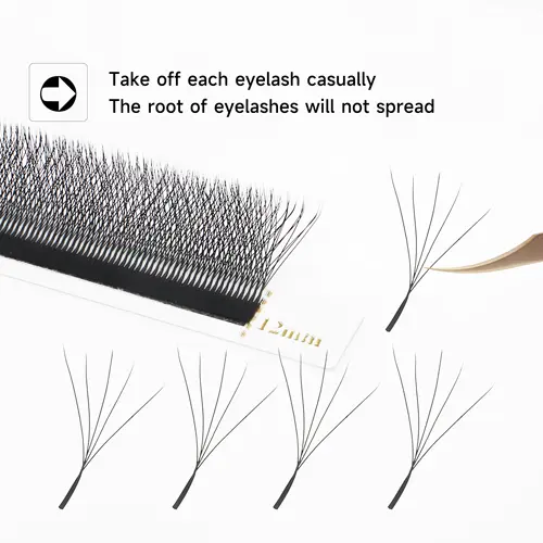 XIUSUZAKI W Shaped Bloom 2D 3D 4D 5D 6D 7D 8D Automatic Flowering Premade Fans Eyelashes Extensions Natural yy Individual Lashes - Image 5