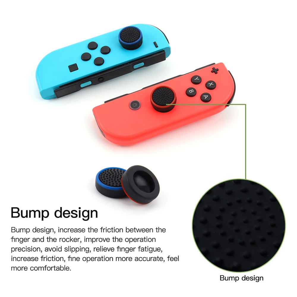 Joystick Grip Cap 10PCS ThumbSticks Grips for Nintendo Switch/OLED/Lite JoyCon Silicone Luminous Joystick Caps Thumb Stick Cover Accessory