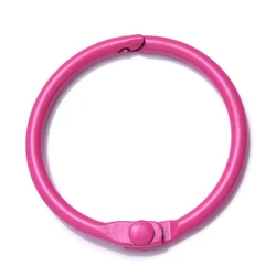 Set of 10 Colorful Metal Alloy O-Ring Keychain Jump Rings for DIY Jewelry and Crafts (Rose Red)