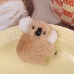 Cute Fuzzy Koala Hair Clips - Non - Slip Animal Hairpin Accessories for Girls Kawaii Headwear (1pcs - khaki)