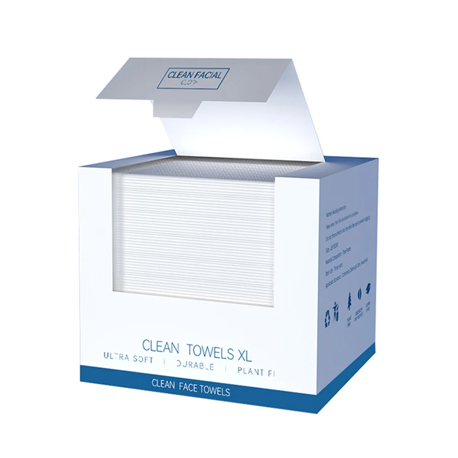 1/2 коробки одноразового очищувального бавовняного м’якого рушника для обличчя - 26x30 см потовщеного великого розміру, універсального для всіх типів шкіри унісекс