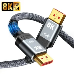 Ultra - HD 8K DisplayPort Cable with 165Hz Refresh Rate for High - Performance Video and Audio