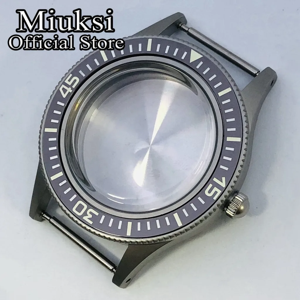 Miuksi 40mm Retro Watch Case with Domed Glass and Luminous Bezel