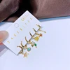 MIGGA Multicolor Cubic Zircon Fairy Tale Dangle Earrings Set New Design Women Girls Party Gift Jewelry 4