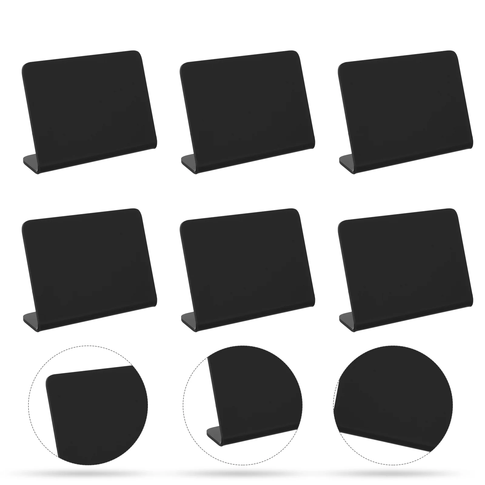 

6pcs Small Message Board Acrylic Blackboard Adornment Wedding Tabletop Decor