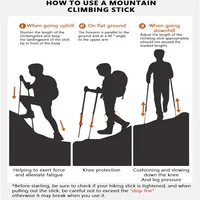 2PCS Aluminum Trekking Poles Collapsible Telescopic Hiking Sticks Lightweight Nordic Walking Canes Anti Shock Climbing Stick 2
