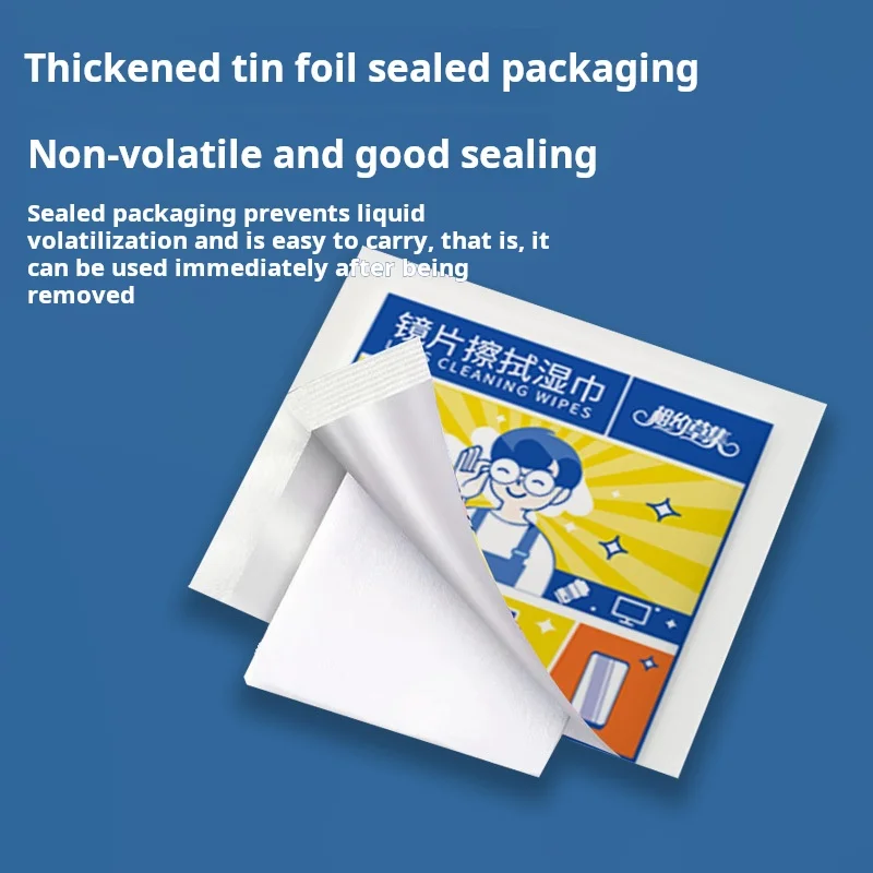 100 Pieces Of Anti Fog Glasses Wipes Disposable Lens Wiping Paper For Mobile Phone Screens And Lenses Cleaning Glasses Cloth Qu