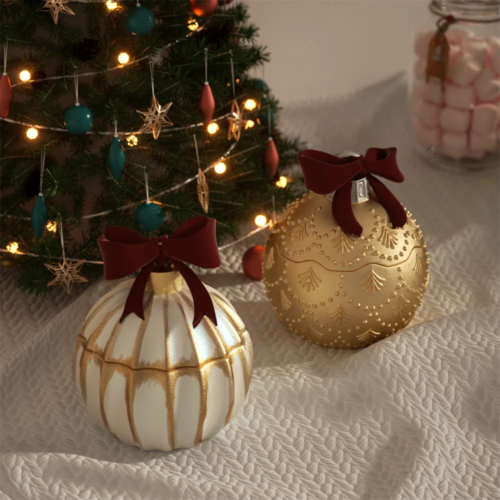 Weihnachten Twinkle Bauble Kerze Glas Silikon Formen für Beton Jesmonite Zement Wiederverwendbare Kerze Nachfüllform DIY Weihnachtsgeschenke