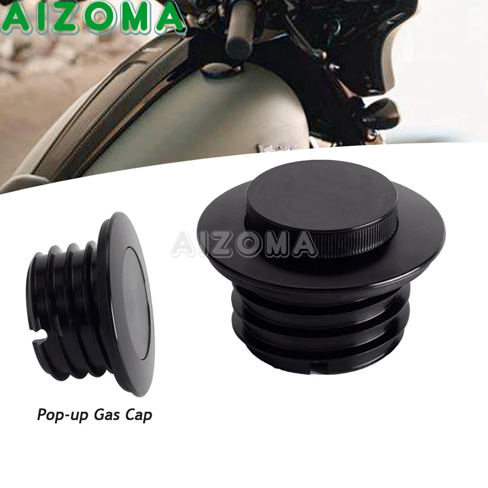 

Black Aluminum Pop up Gas Tank Cap For Harley Touring Street Glide FLHXST FLHXS Road Glide FLTRXST FLTRXSE FLTRXS 2021 2022 2023