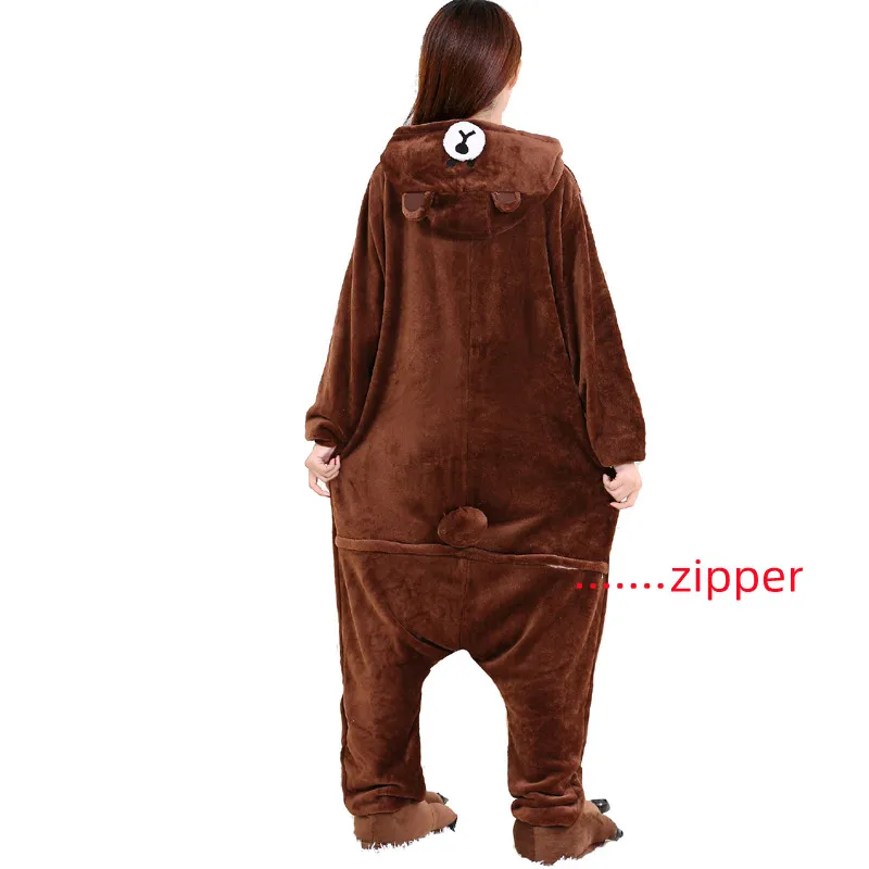 Adults Bear Onesie Kigurumi Animal Pajamas Cosplay Costume Carnival Halloween Christmas Sleepwear Birthday Gifts Plus Size cosplay costumes,kigurumi pajamas
