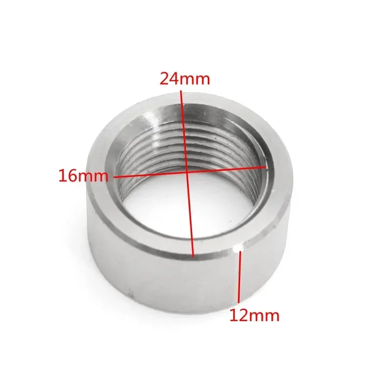 304 Stainless Steel M18x1.5 Exhaust Weld-On Nut For Lambda Boss O2 Oxygen Sensor