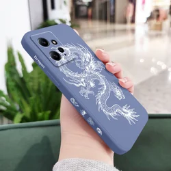 Dragon Groaned Liquid Silicone Phone Case - Premium Protection for Redmi Note10(10S) (Light Blue)