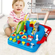 

Montessori Racing Rail Car Track Toys for 2 To 7 Years Boys Cars Adventure Interactive Model Brain Game Educational Games