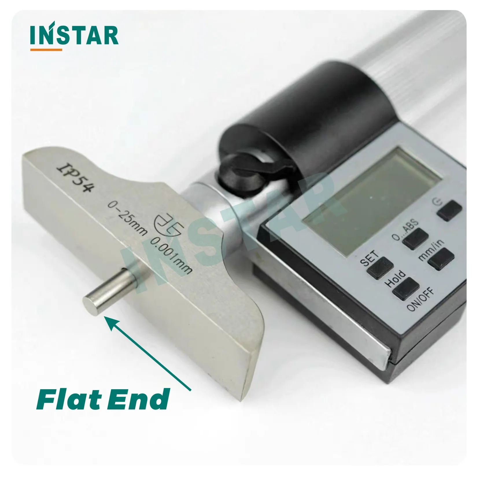 디지털 깊이 마이크로미터 플랫 엔드 0-25mm 0-50mm 0-100mm 0-150mm 0-200mm 0-300mm IP54 프루프 0.001mm DIN40050 IEC529 DIN 표준