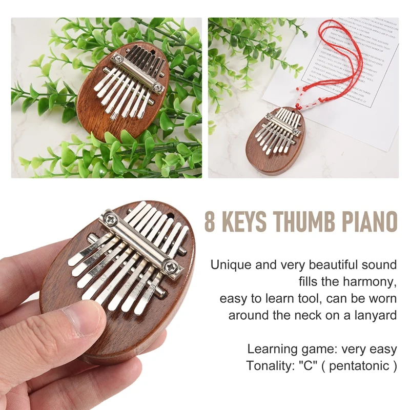ABST Mini Kalimba 8 Keys Thumb Piano Great Sound Finger Keyboard Musical Instrument