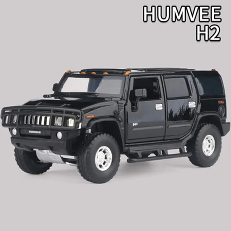 1:32 HUMMER H2 Alloy Car Model Diecast Metal Toy Off-road Vehicles Model Simulation Sound and Light Collection Children Toy Gift diecast model cars Diecasts & Toy Vehicles