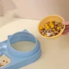 3 In 1 Dual-bowl Feeder with Gravity Water Bottle for Multi-pet Household Integrated Design Easy to Clean Cat Bowl for Puppy Cat 4