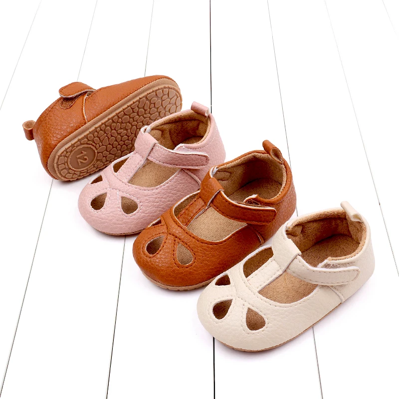 Baby Spring and Summer Sandal Girls and Boys 0-18 Months First Step Shoes Casual Walking Hollow Breathable Fanshion Anti-slip 2