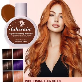 Smalto per capelli Super Gloss Color Conditioning Gloss Risciacquo Lucidalabbra semipermanente che migliora il colore Nutre e ripara facilmente