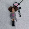 Princess Doll Pendant Keychain Backpack Hanging DIY Change Clothes Bag Charm Car Key Ring Bag Decor for Barbie Doll Accessories 3