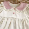 4071 Baby Clothes 2024 New Autumn Cute Rabbit Ears Girl Baby One Piece Clothes Long Sleeve Climbing Clothes. 6