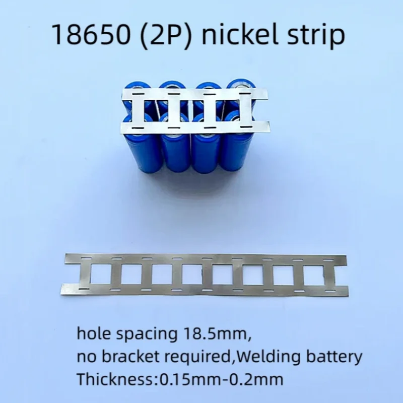 1Meter Nickel Strip 2P 18.5X0.15mm Nickel Strips For 18650 21700 Lithium Battery Welding Tape Nickel Plated Belt  Copper Strip 1pcs 2 meters 27x0 15mm pure nickel strip connecting plate tape for battery and spot welding