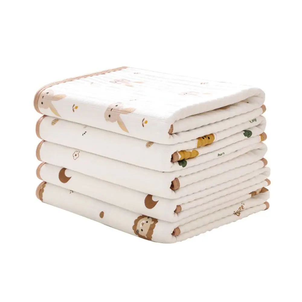 Cute Waterproof Mat Infant Diaper Mat Breathable Pure Cotton Baby Nappy Baby Bedding Toddler Changing Table Changing Pad Travel