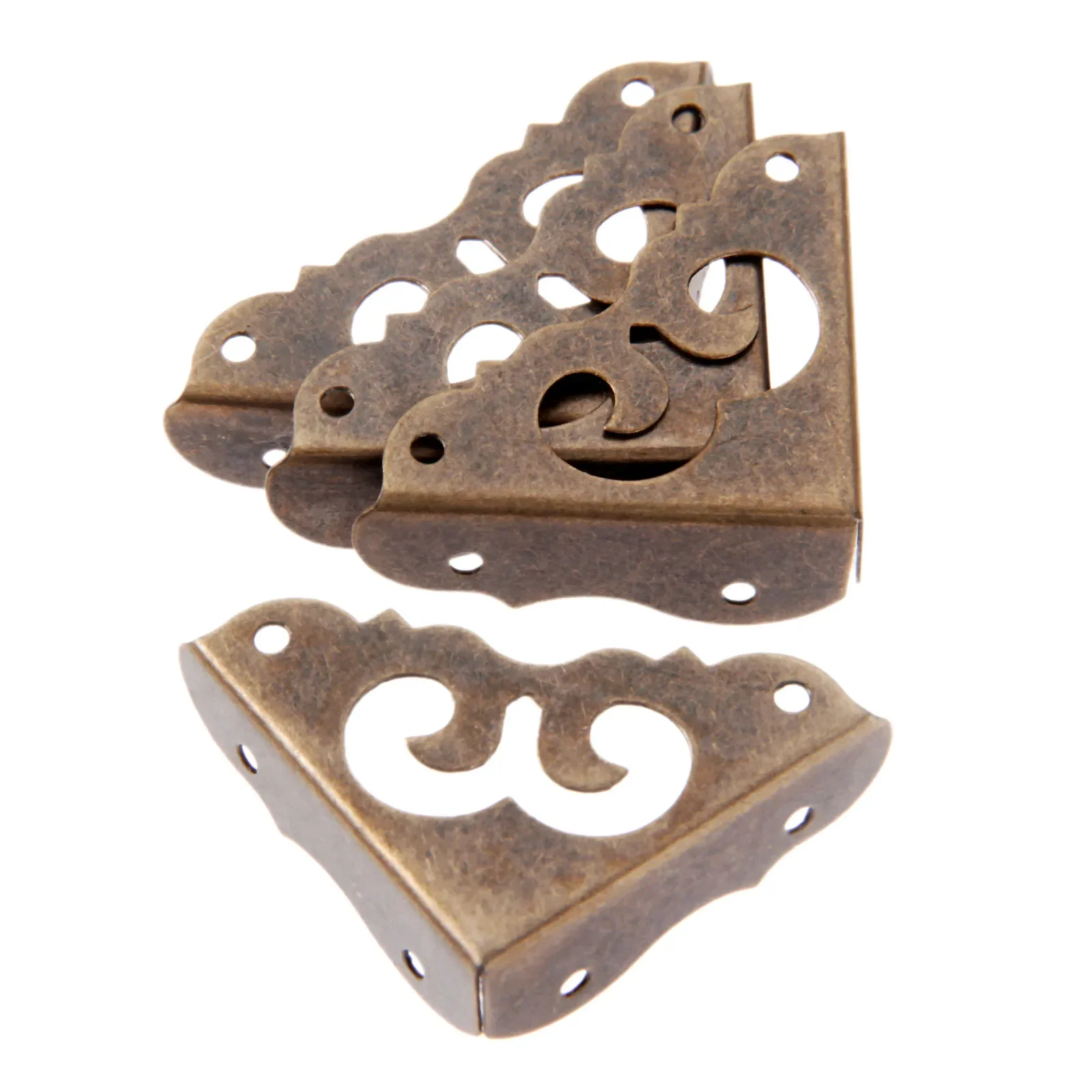 Furniture Hardware Toggle Latches Jewelry Box Hasps Decorative Latches 7pcs/set Antique Bronze Padlock Latch Hasp Hinge Corner Protectors