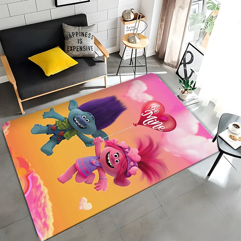 Disney Trolls Band Together Pattern Carpets Bedroom Play Mats Bedroom Decor Carpet Livingroom Rug Crawl Mat Christmas Gift Rug