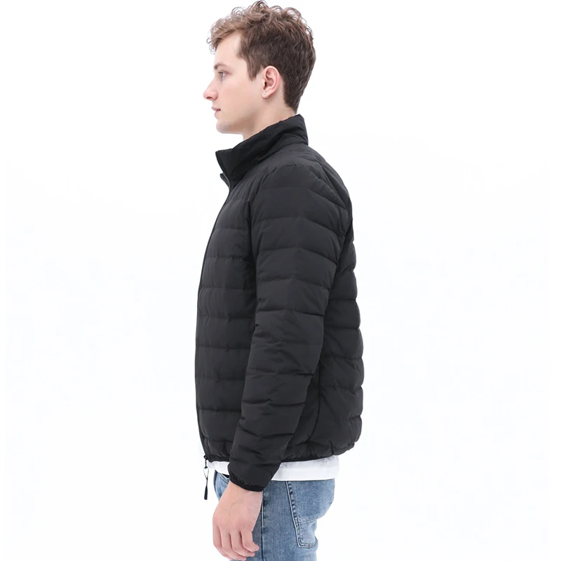 2023 New Winter High Quality Down Jackets Men Windproof Seamless Hooded Puffer Winter Coat Man Lightweight Portable Outerwear
