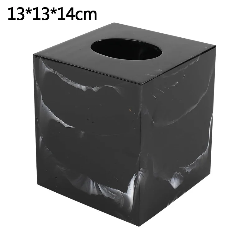 Nordic Marble Texture Resin Tissue Box Creative Decoration Home Living Room Bathroom Accessories Supplies Dining Table Paper Box