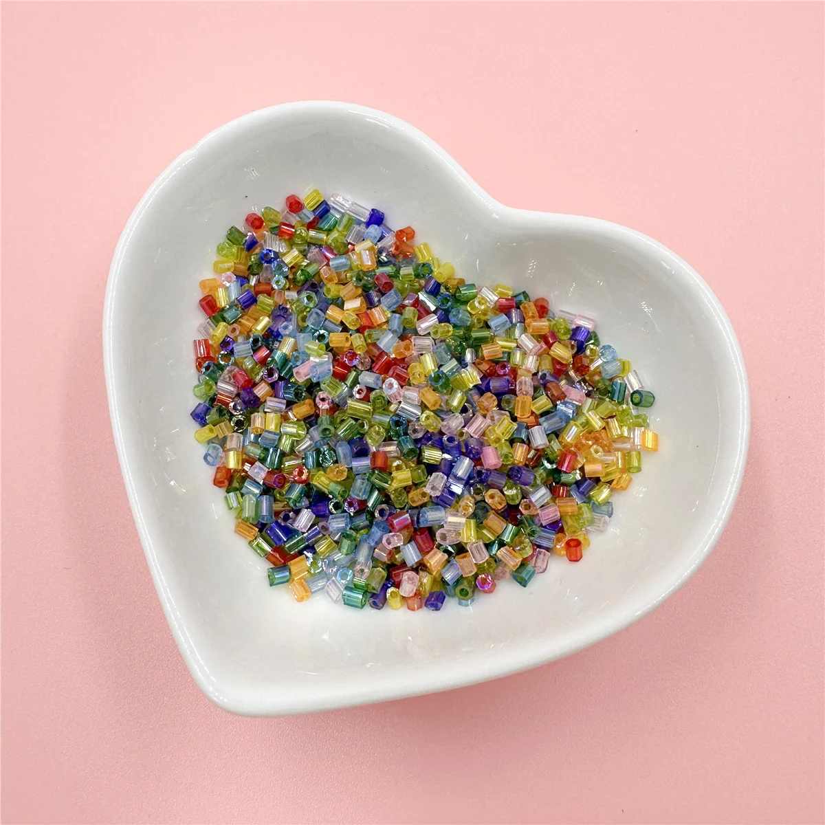 450g/pack 2mm*3mm Mini AB Candy Color Loose Round Tube Beads Making For Bracelet Necklace DIY Jewelry Accessories