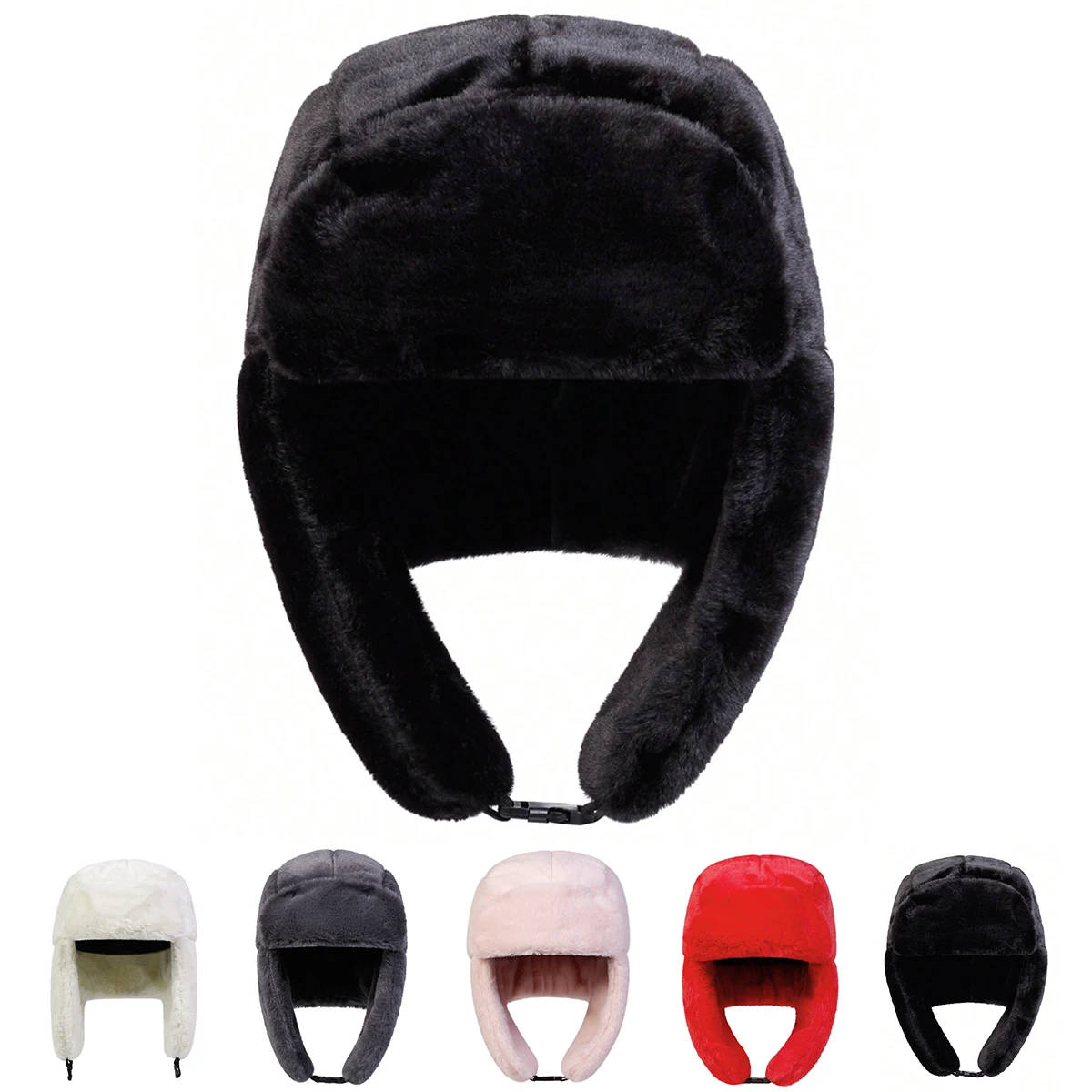 Winter Hat Earflap Hat Unisex Solid color Winter Hat Earflap Hat Keep Warm Ski Men Women Bomber Hats for Outdoor Riding and Snow Activities