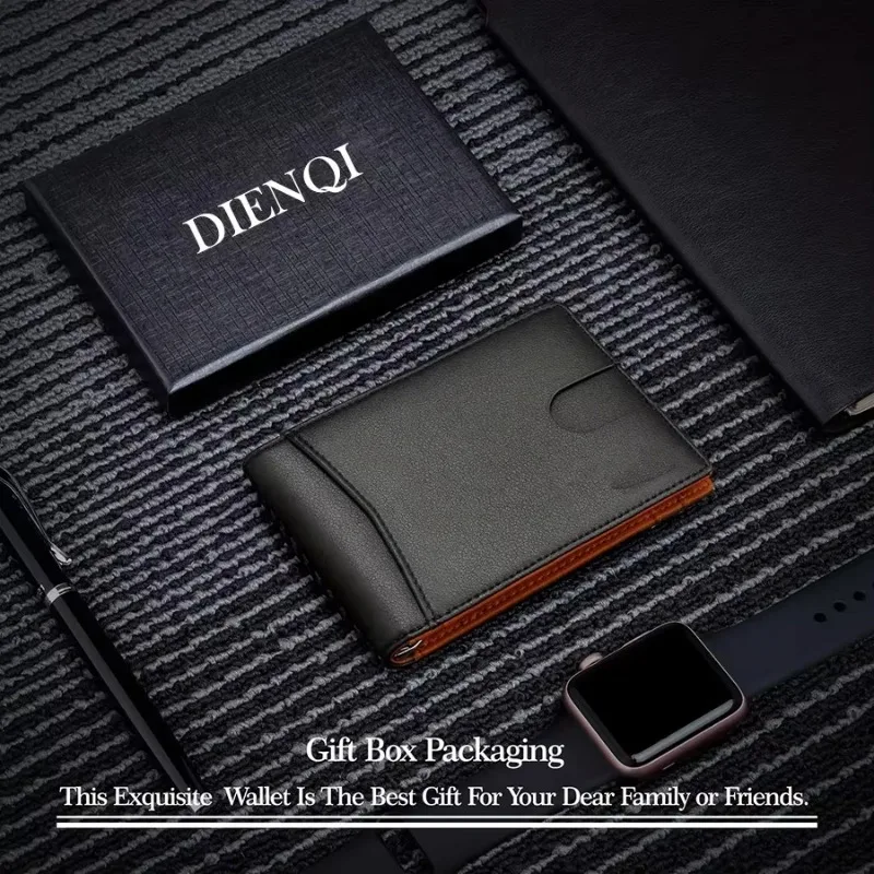 Metal Money Clip Wallet RFID Blocking Slim Card Holder Money Bag Credit Cardholder Carbon Fiber Bifold Smart Wallet for Men