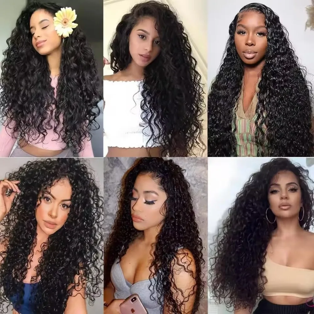 12A Bundle/1pc Water Wave Human Hair 8-30 Inch Weaving Natural ColorBrazilian Virgin Remy High Quality 180% Density 6