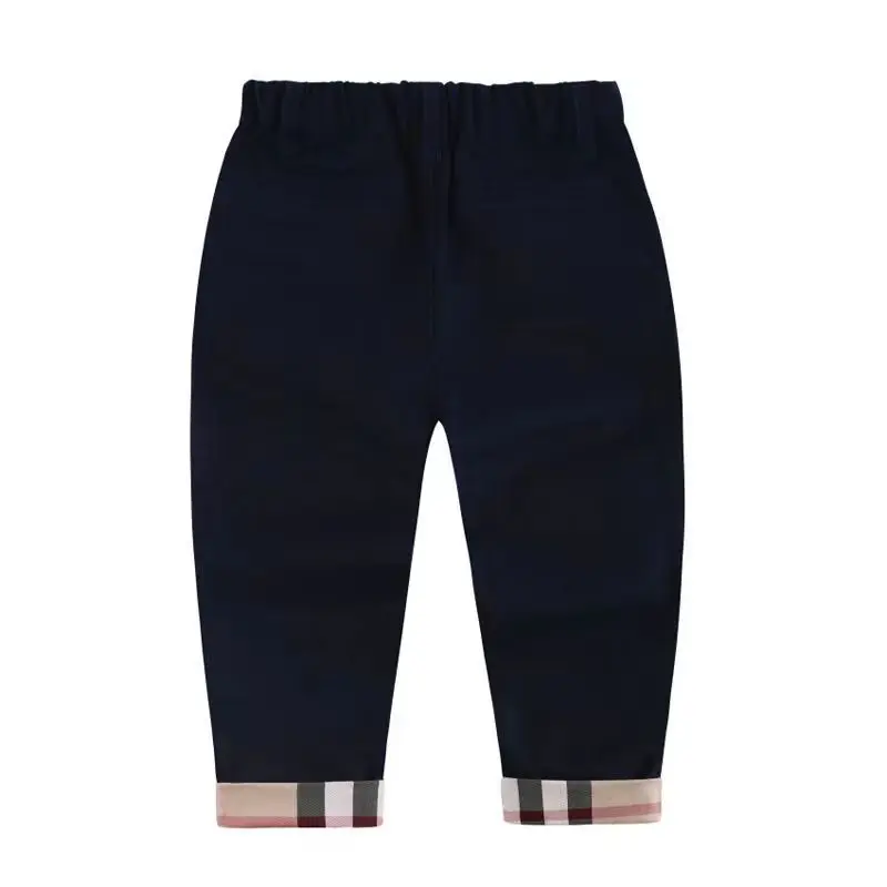 Kids Boys Casual Pants Autumn/Winter Cotton Midsize Boys Fashion Versatile Checker Pants Trend Chilrens Trousers boys pants