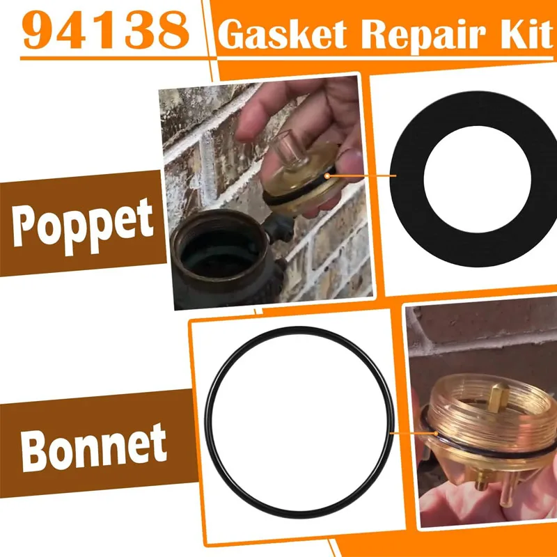 94138 Gasket Repair Kit for Febco 765 1-Inch Febco & Blue Heron 1-Inch Bonnet Poppet Assemblies