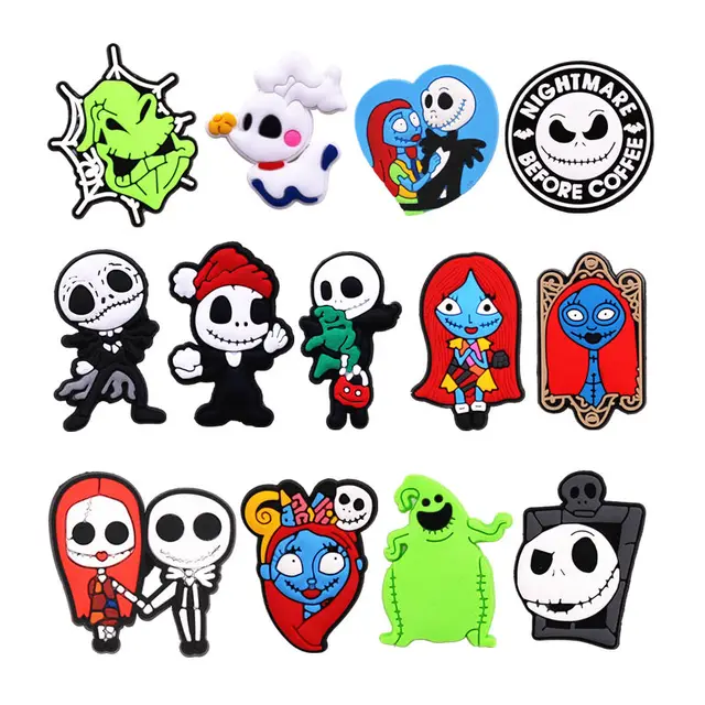 1pcs Cartoon Movie Nightmare Before Christmas PVC Shoes Charms