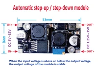 SX XL6019 (XL6009 Upgrade) Automatic Step-up Step-down Dc-Dc Adjustable Converter Power Supply Module 20W 5-32V to 1.3-35V - Image 3