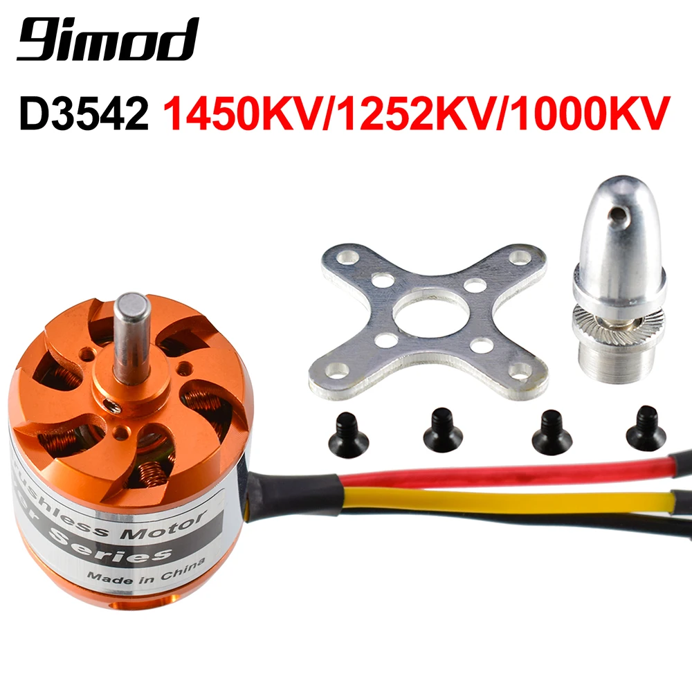 Двигатель RCCar 9imod D3542 1450KV/1252KV/1000KV 5,0mm бесщеточный двигатель 2-4S для мультикоптеров радиоуправляемых самолетов с неподвижным крылом