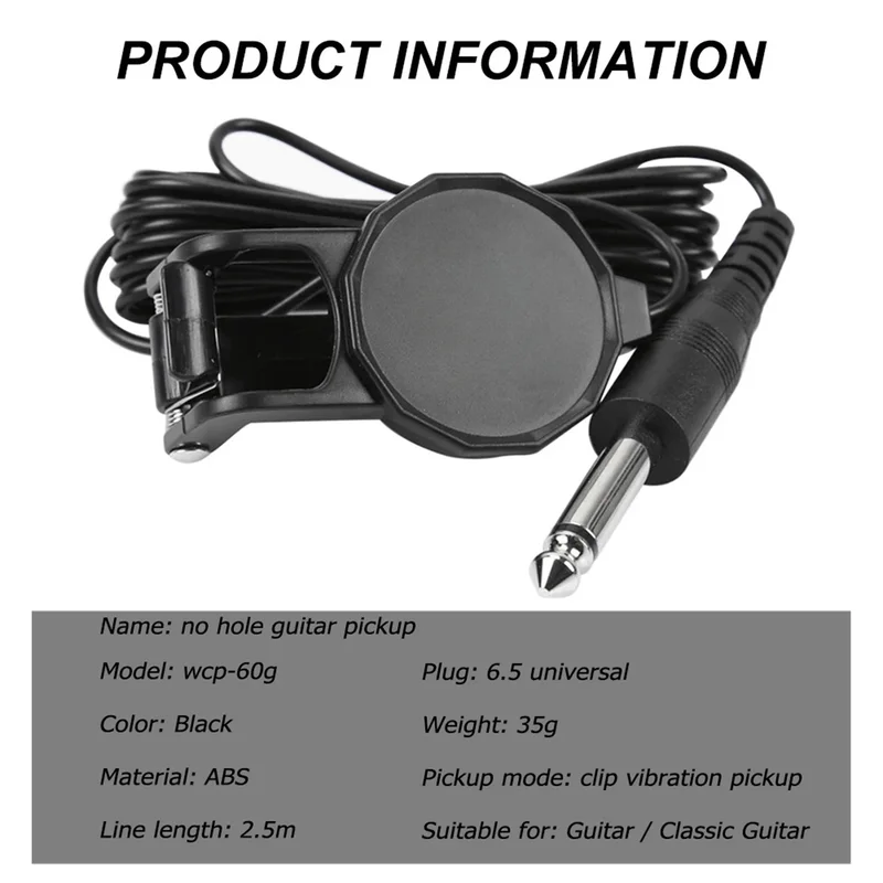 Audio Jack Clip On Pickup for Acoustic