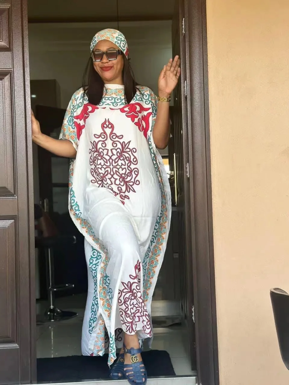 African Dresses For Women Beautiful Printed Summer Loose Muslim Lady Hijab Kaftan Maxi Dress Oversize Female Long Caftan Gown 2022 summer cotton women s midi dress white oversize large size 8xl casual beach shirt loose dresses female fashion lady clothes