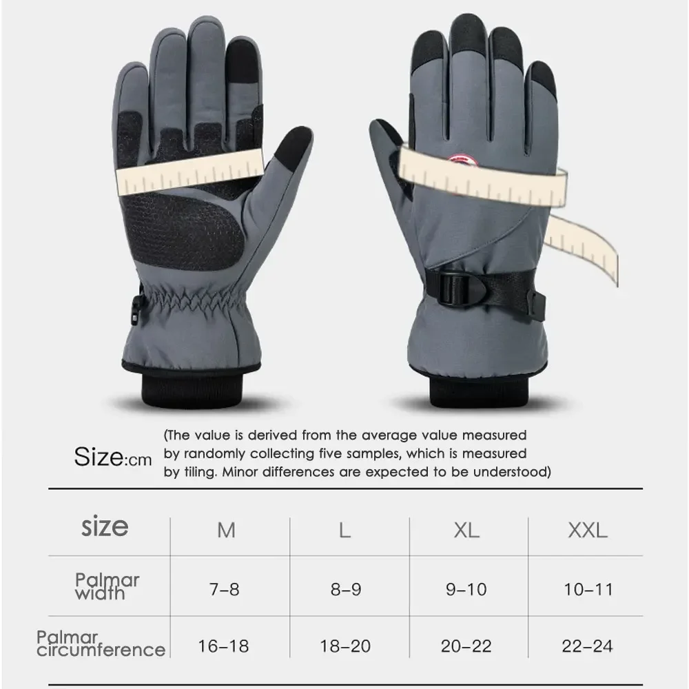 Winter Men Women Gloves TouchScreen Waterproof Windproof Gloves Outdoor Sports Warm Cycling Snow Ski Gloves Full Finger Non-slip 6